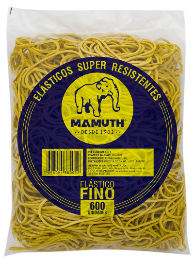 ELÁSTICO SUPER AMARELO FINO MAMUTH 500GRS