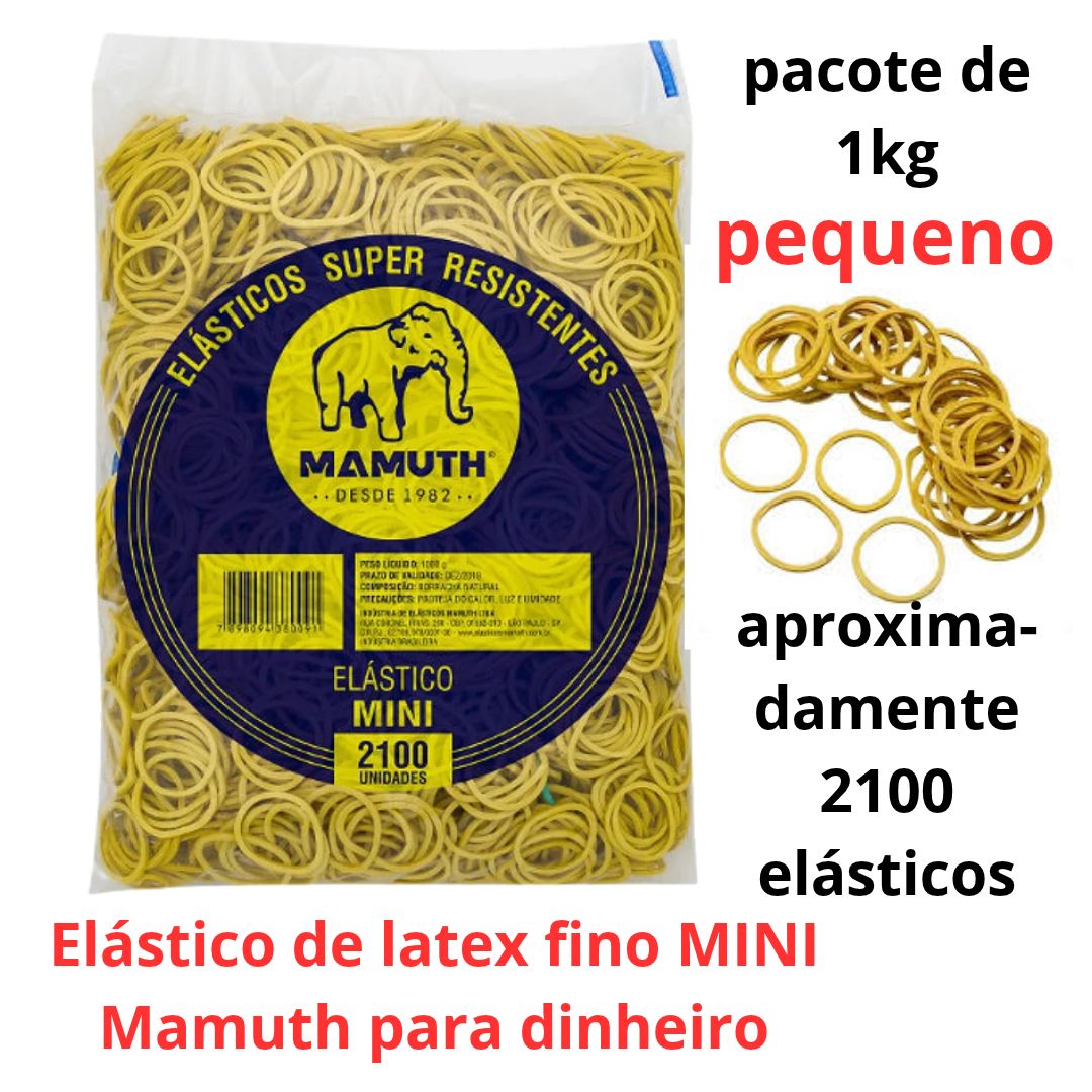 ELÁSTICO SUPER AMARELO MINI MAMUTH 1000GRS