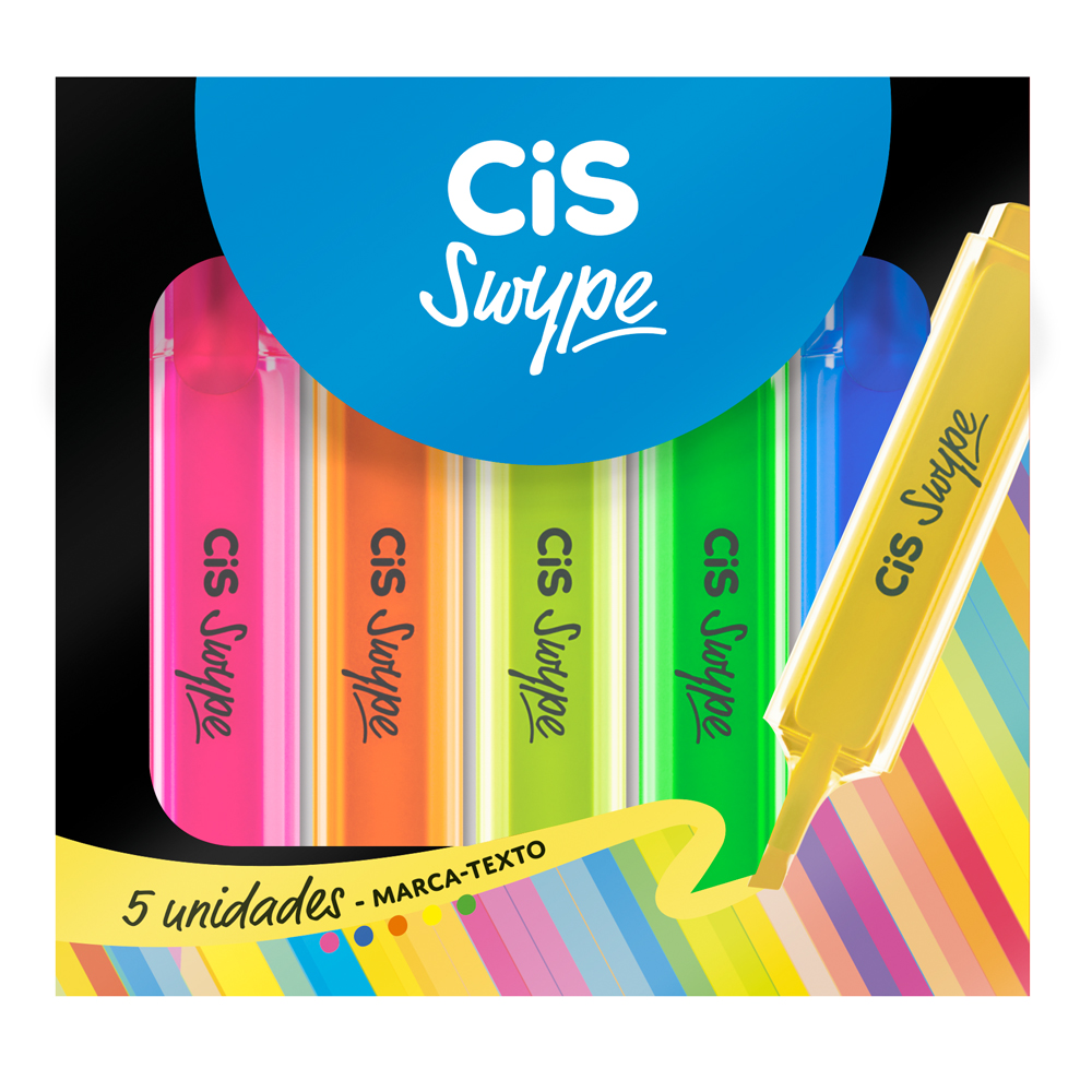 MARCA TEXTO CIS SWYPE C/5 UNIDADES