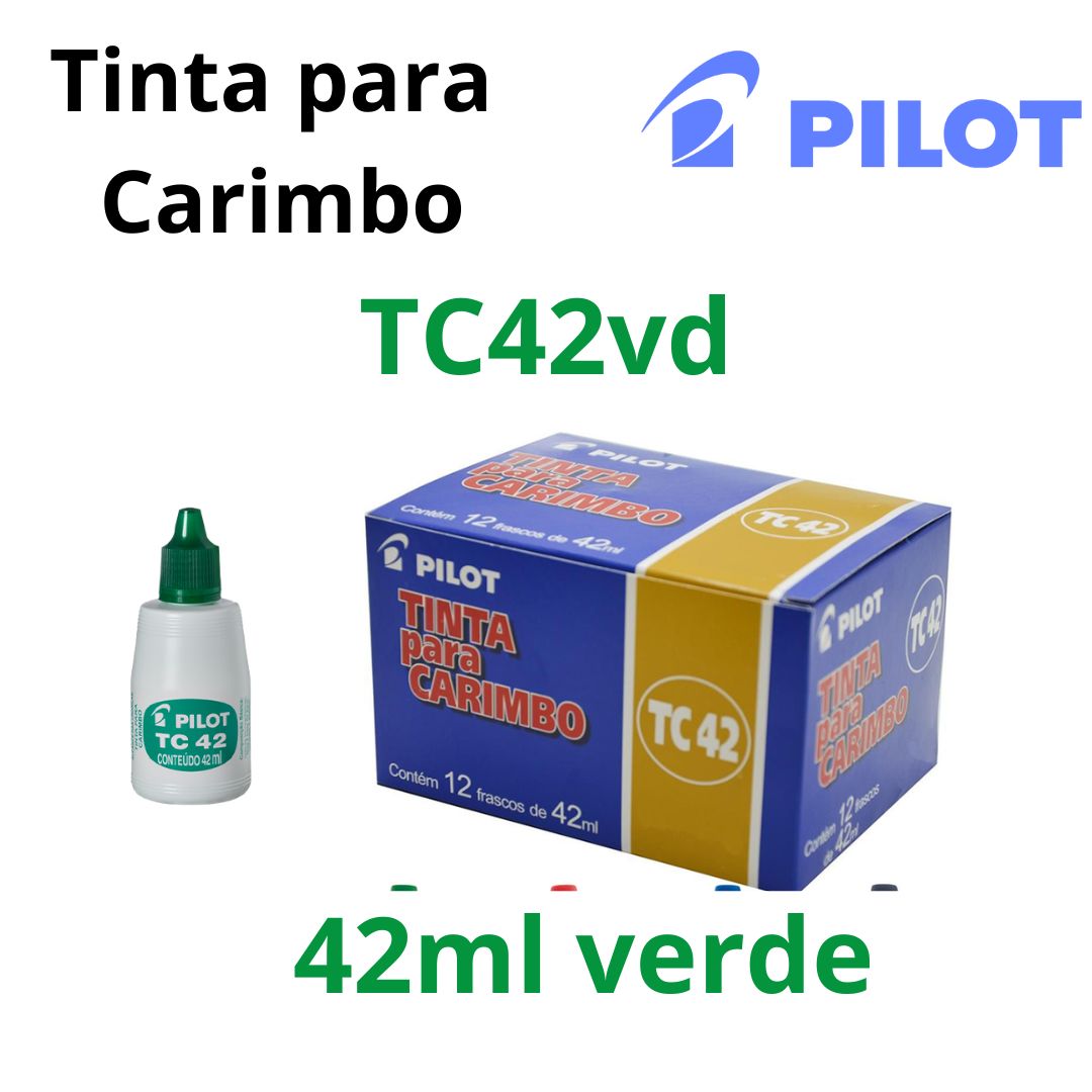TINTA P/CARIMBO 42ML PILOT CX.C/12 VD