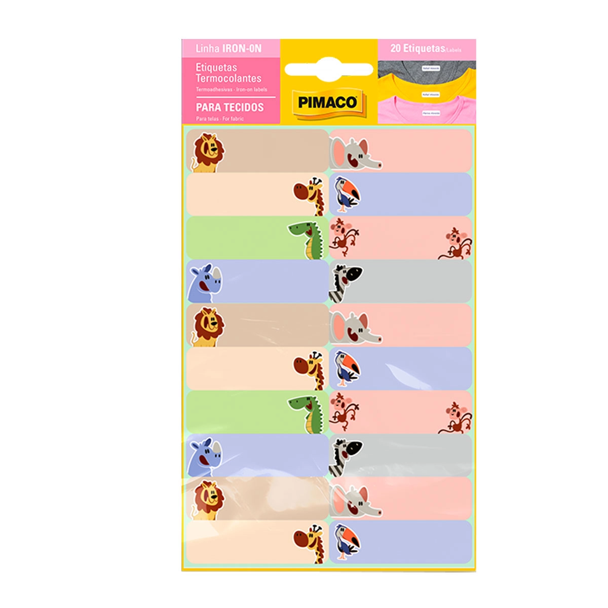 ETIQUETA TERMOCOLANTE PIMACO BABY BICHOS C/20 UNID