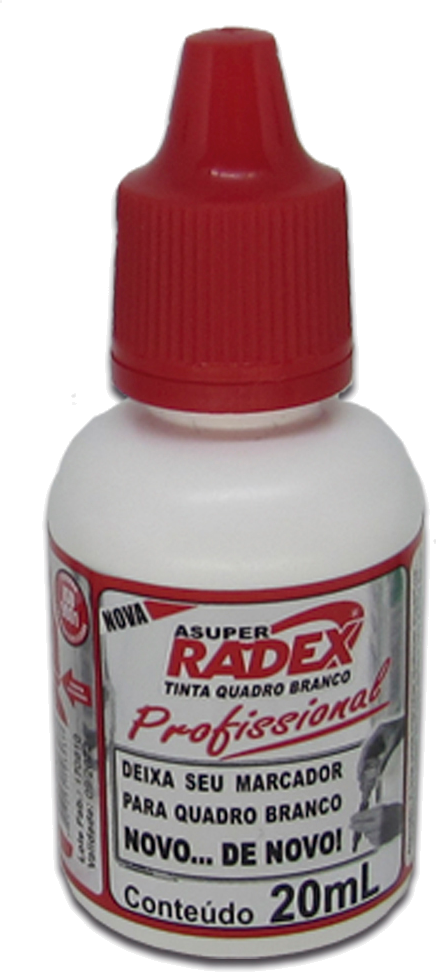 TINTA P/MARCADOR QUADRO BRANCO 20ML RADEX C/12 VM