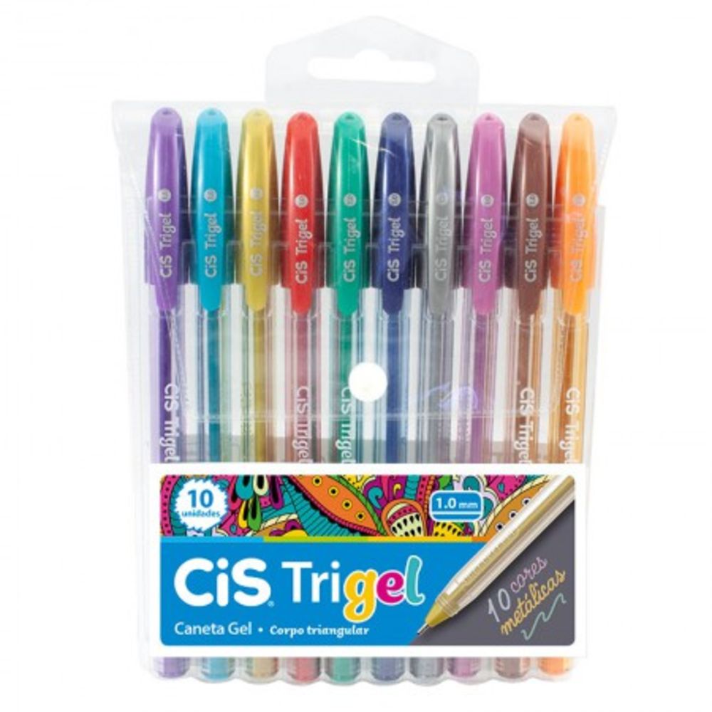 CANETA TRIGEL 1,0 CIS METÁLICA C/10 SORT