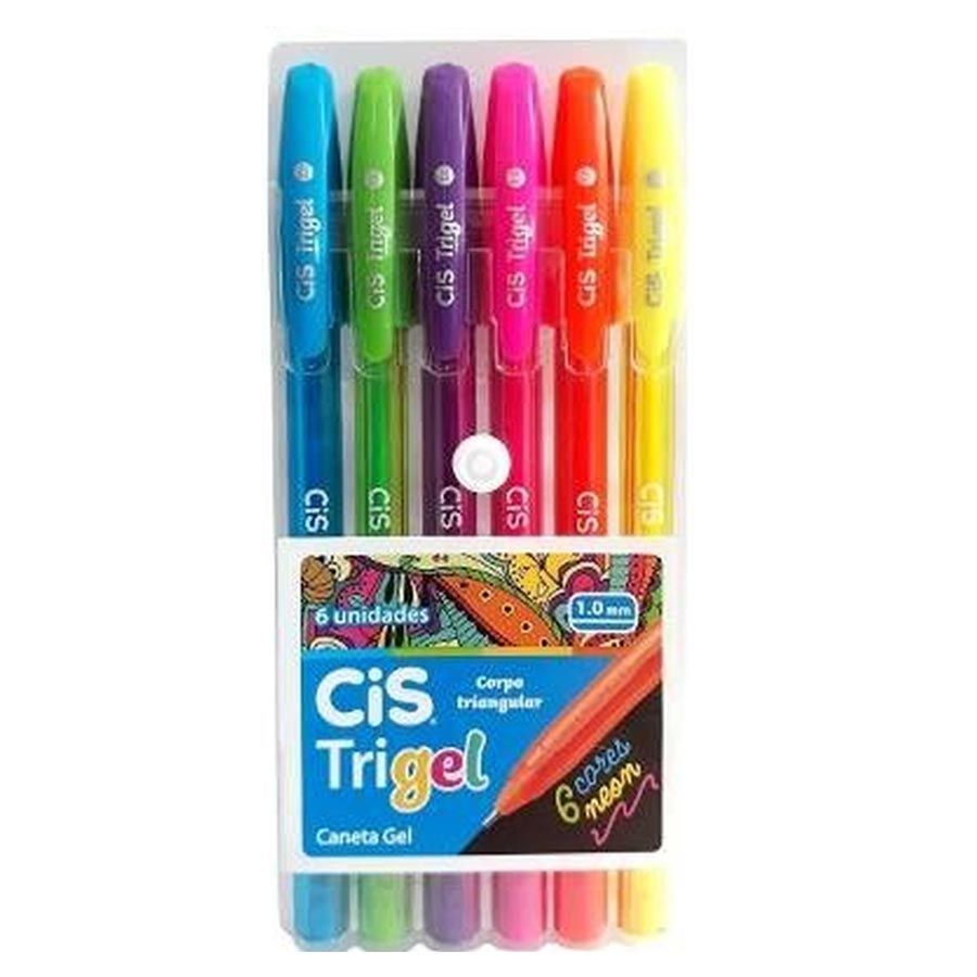 CANETA TRIGEL 1,0 CIS NEON C/6 SORT