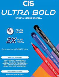 CANETA CIS ULTRA BOLD 1,0 C/12 AZUL 1680 METROS