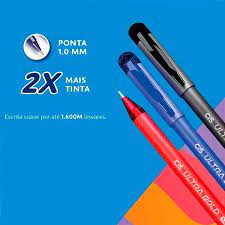 CANETA CIS ULTRA BOLD 1,0 C/12 VERMELHA 1680 METRO