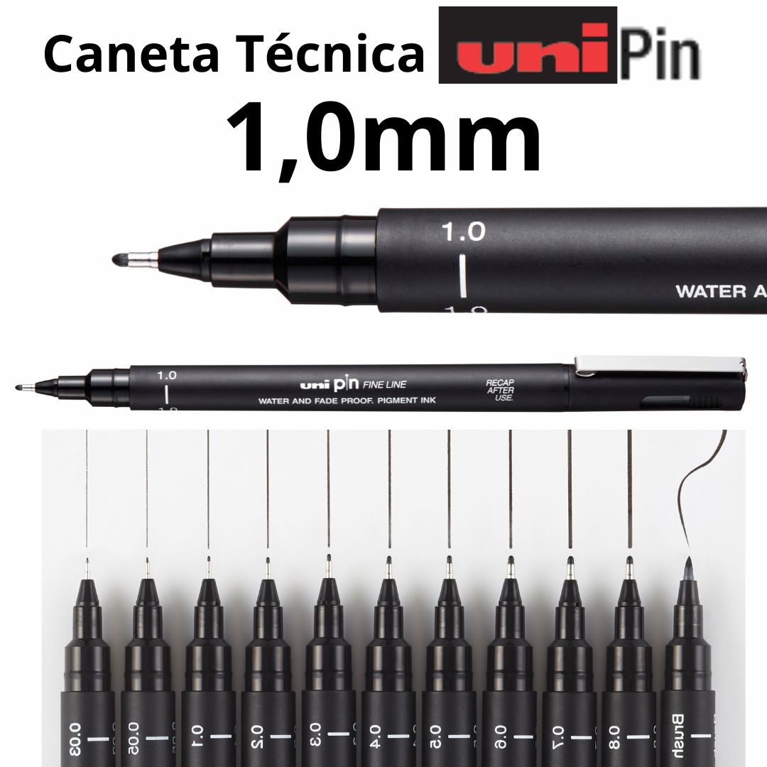 CANETA NANQUIM UNI PIN 1,0