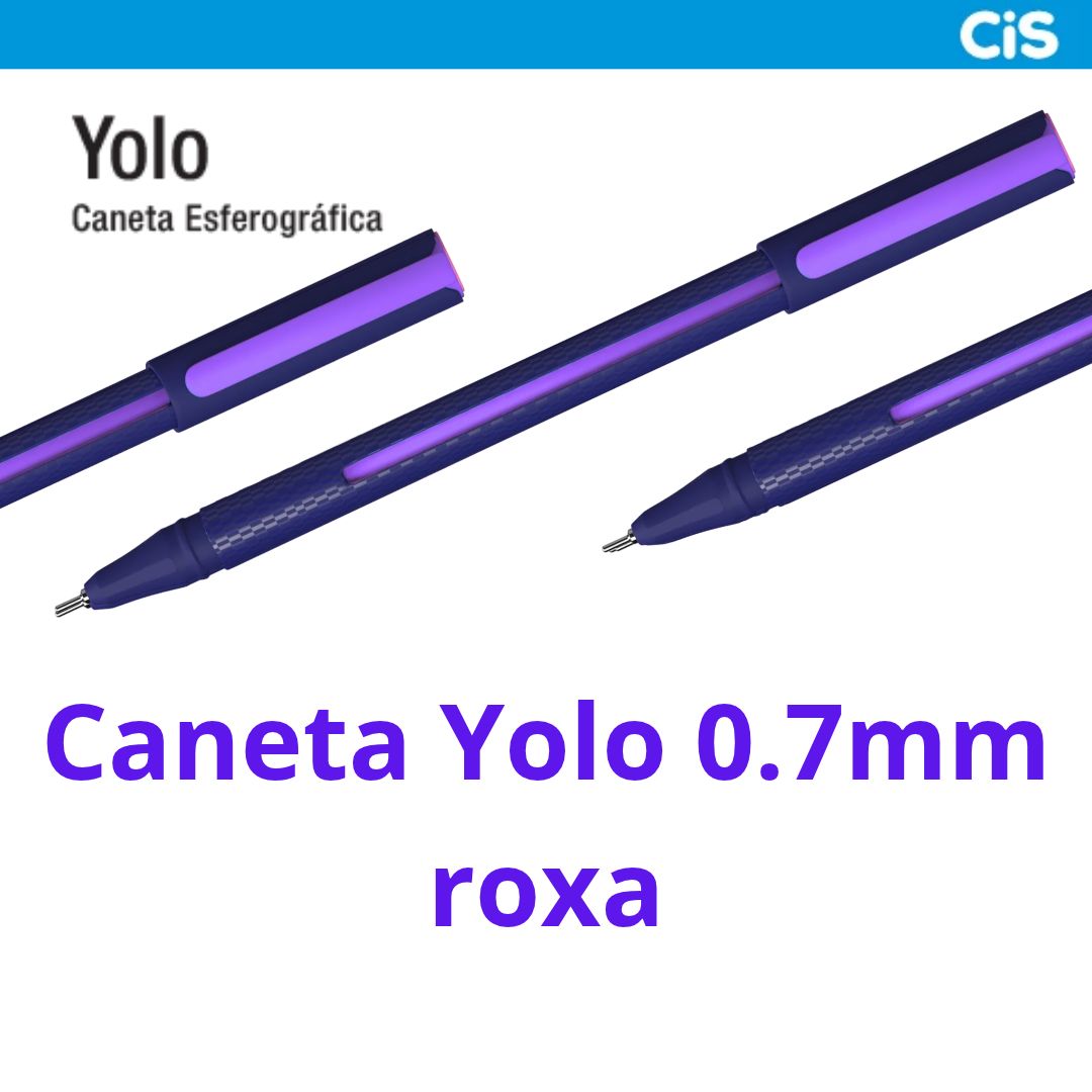 CANETA YOLO 0,7 CIS C/12 VIOLETA/ROXO