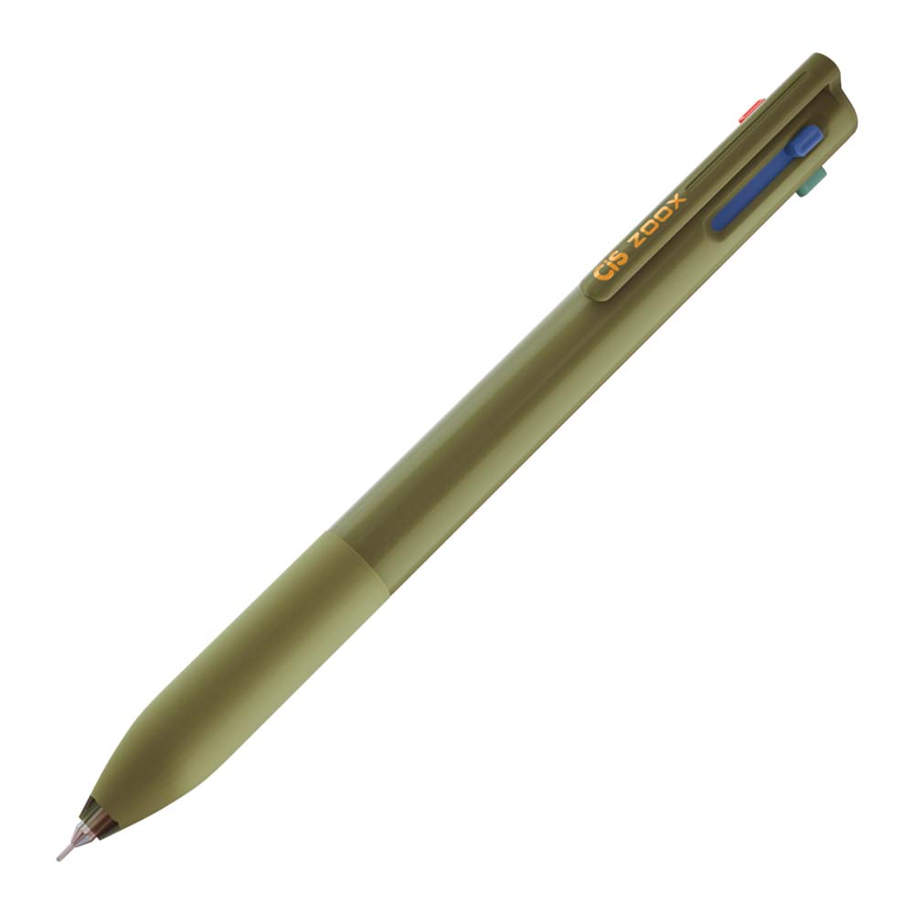 CANETA CIS ZOOX S4 4X1 0,7 VERDE MILITAR
